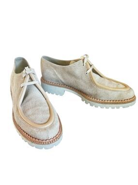 BRUNATE Suede Naome Lace up Derby moccasin Women’s shoes Sz EU 36.5